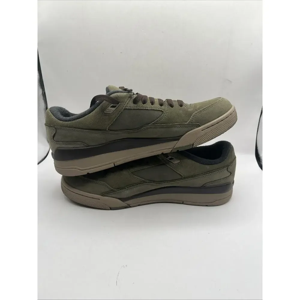 Air Jordan Flight Court Olive Khaki Suede Trainers - US 10.5 Men’s HF3255-202